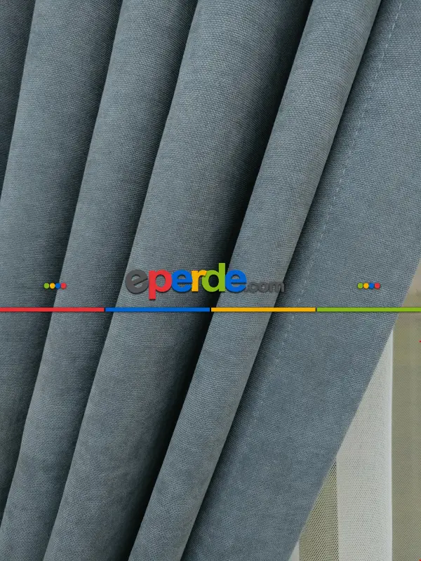 Gri - Düz Fon Perde ( Dökümlü Fon Perde)- Gri-füme-antrasit