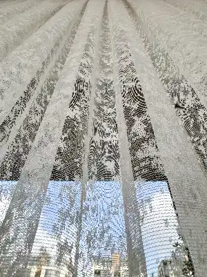 Fransız Dantel Örme Tül Perde, Desenli Ütü İstemeyen Tül