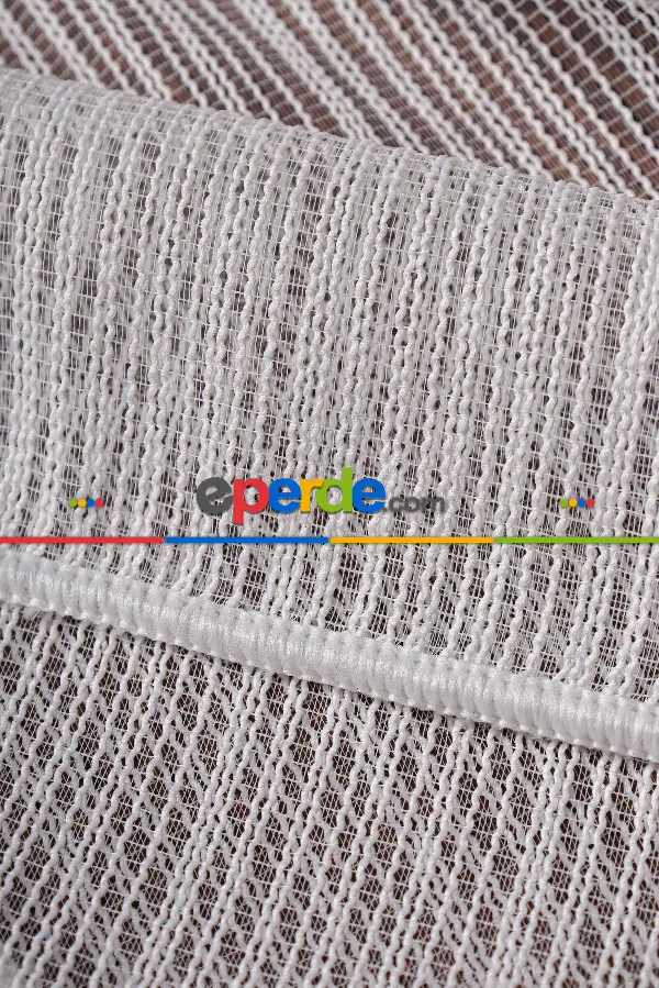 Yatak Odası - Makarna Çizgili Armür Tül Perde Akdz 1070