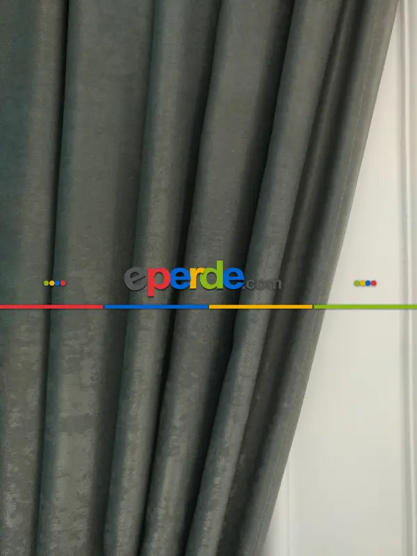 Salon - Soft Fon Perde Gri Rengi Dökümlü En - Gri-Füme-Antrasit