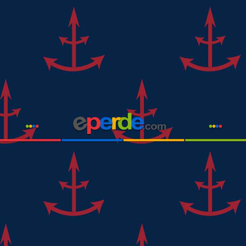 Bebek Odası Fon - Çapa Desenli Fon Perde Evm408-10 Kumaşı Kalındır Duck Bezi Değildir- Lacivert