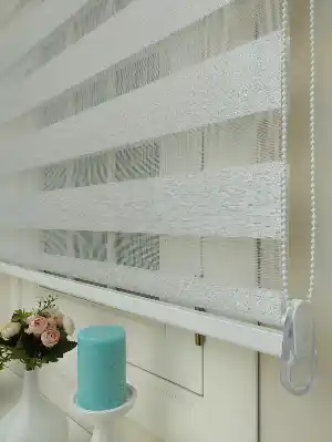 Bambu Zebra Perde Gümüş Sim Kırçıllı 1.kalite Lux- Beyaz-gümüş Simli
