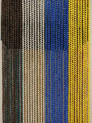 Bukle Serisi Kahve Altın Simli İp Perde- Altın Simli-kahve