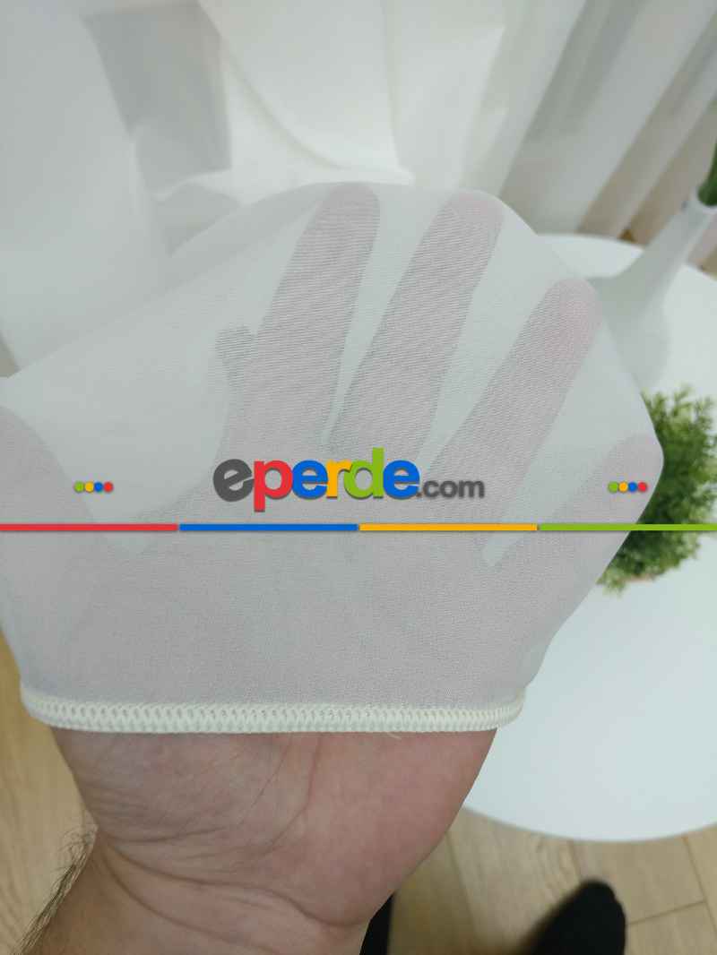 Ekru Kreep Düz Tül Perde Yeni Nesil Trend Tül Üreticiden Satış- Ekru