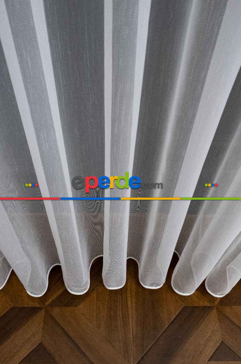 Salon Tül - Hafif Düz Keten Tül Çok Dökümlüdür - İtinalı Dikiş - Amerikan Pile - Kurşunlu Tül