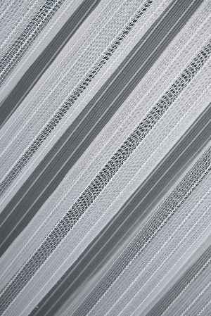 Yeni Trend Simli Çizgili Tül Perde-ekru- Kurşunlu Tül