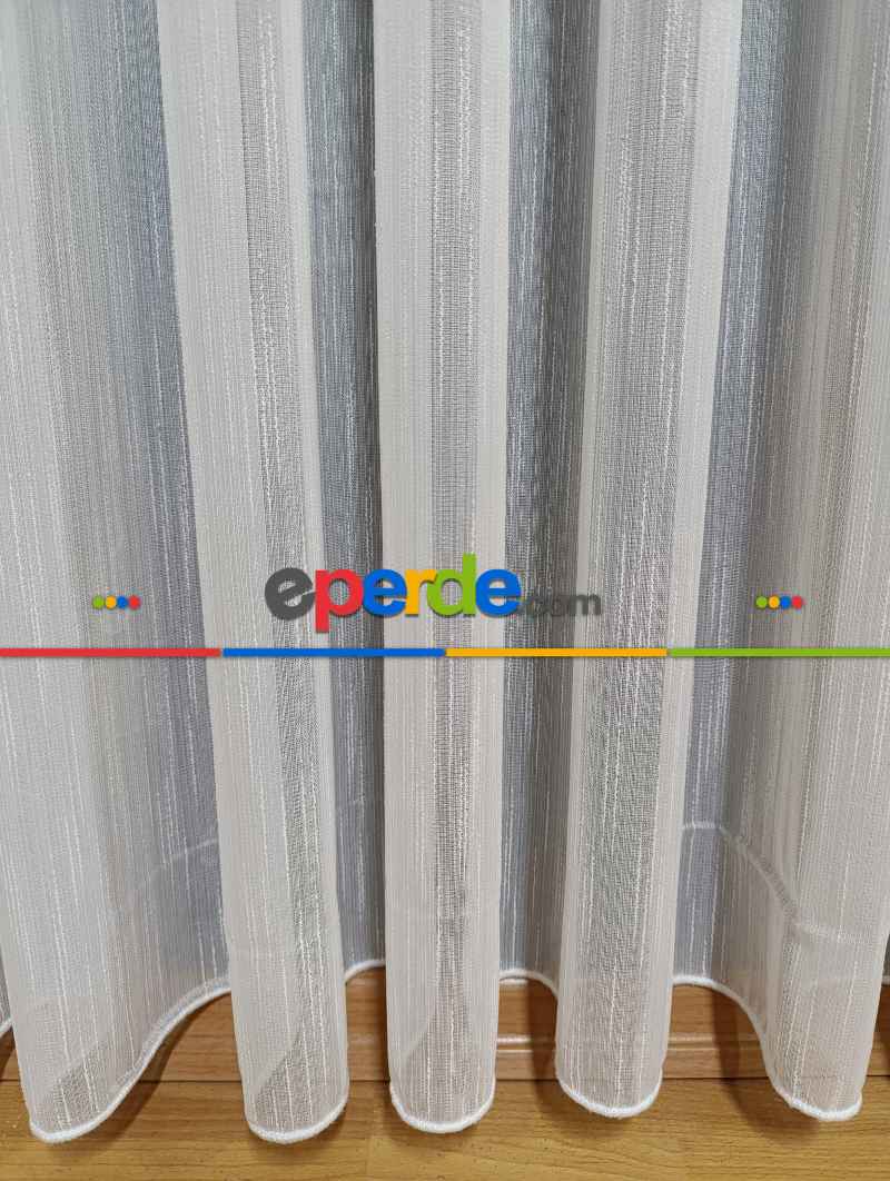 Lüx Bambu Vakko Şantuk Gramajlı Eteği Kurşunlu Ekru Tül