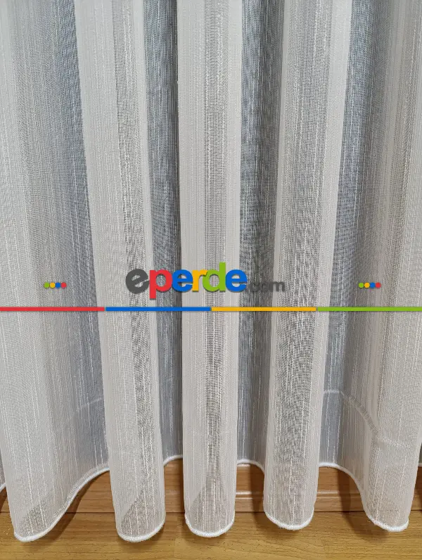 Poli Lüx Bambu Vakko Şantuk Gramajlı Eteği Kurşunlu Ekru Tül