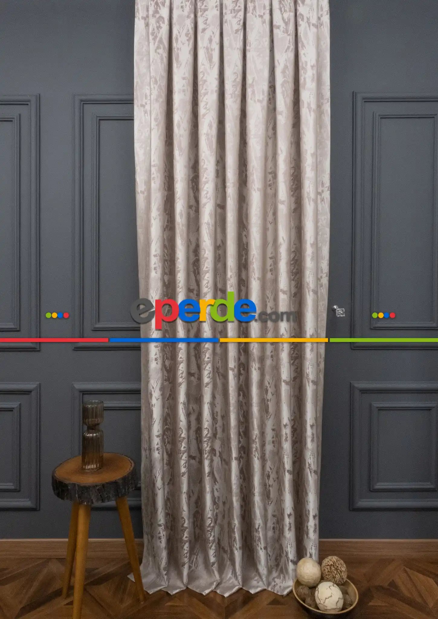 Jakar Dokuma Fon Perde Vizon Renk(280cm En)