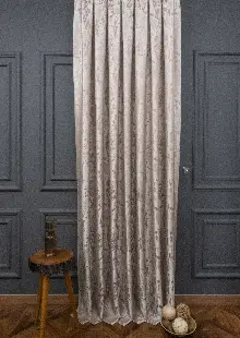 Jakar Dokuma Fon Perde Vizon Renk(280cm En)