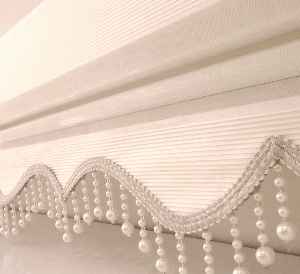 Brillant Boncuklu Zebra Perde 1.kalite Krem Kampanyalı Fiyat Hazır Zebra Perde