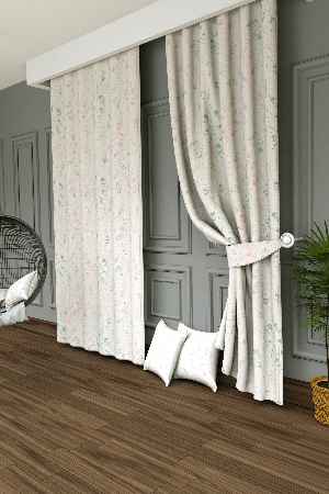 Soft Kuru Çiçekler Baskılı Fon Perde