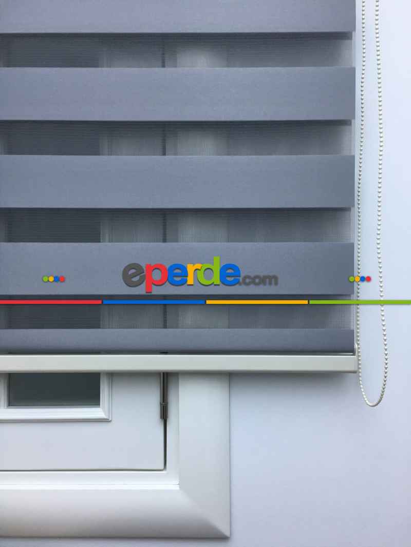 Mutfak - Zebra Perde - Düz Zebra Perde- Füme