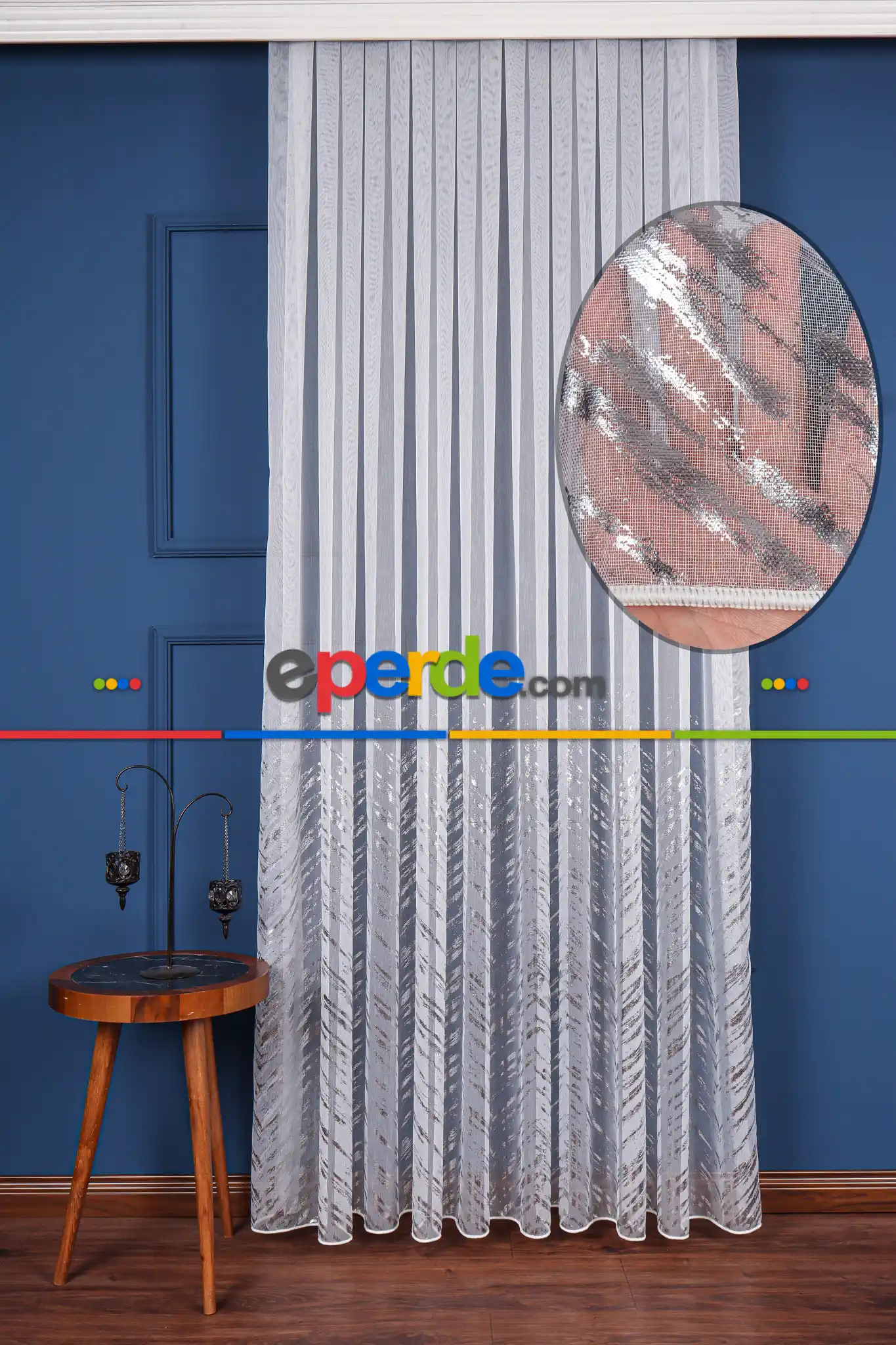 Siyah Yüksek Kalite Armür Dokuma Ttm Zemin Kaplamalı Tül Perde