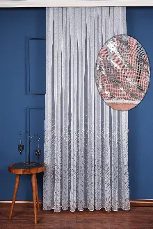 Siyah Yüksek Kalite Armür Dokuma Ttm Zemin Kaplamalı Tül Perde