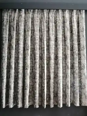 Patine Desenli Gri Desenli Jakar Fon Perde - Gri-füme-antrasit