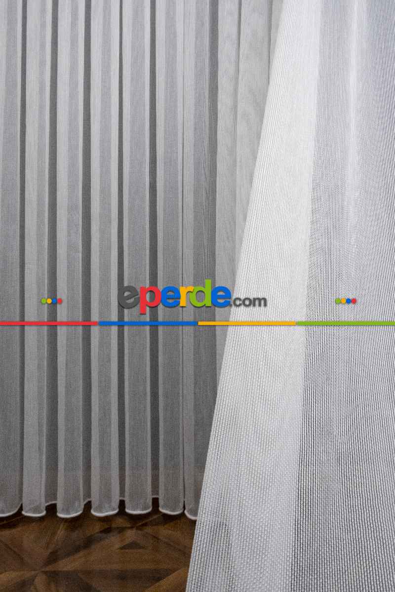 Mutfak - Zincir Çelik Dökümlü Tül Perde - İtinalı Dikiş Garantisi