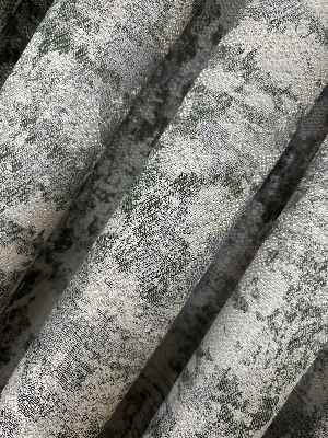 Patinedesenli Bej Yeşil Desenli Jakar Fon Perde (285 En)- Yeşil