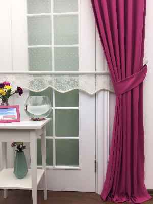 Fuşya Renk Düz Fon Perde- Fuşya