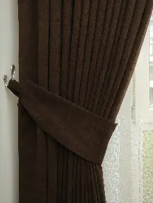 Kahverengi Düz Fon Perde ( Dökümlü Fon )- Acı Kahve