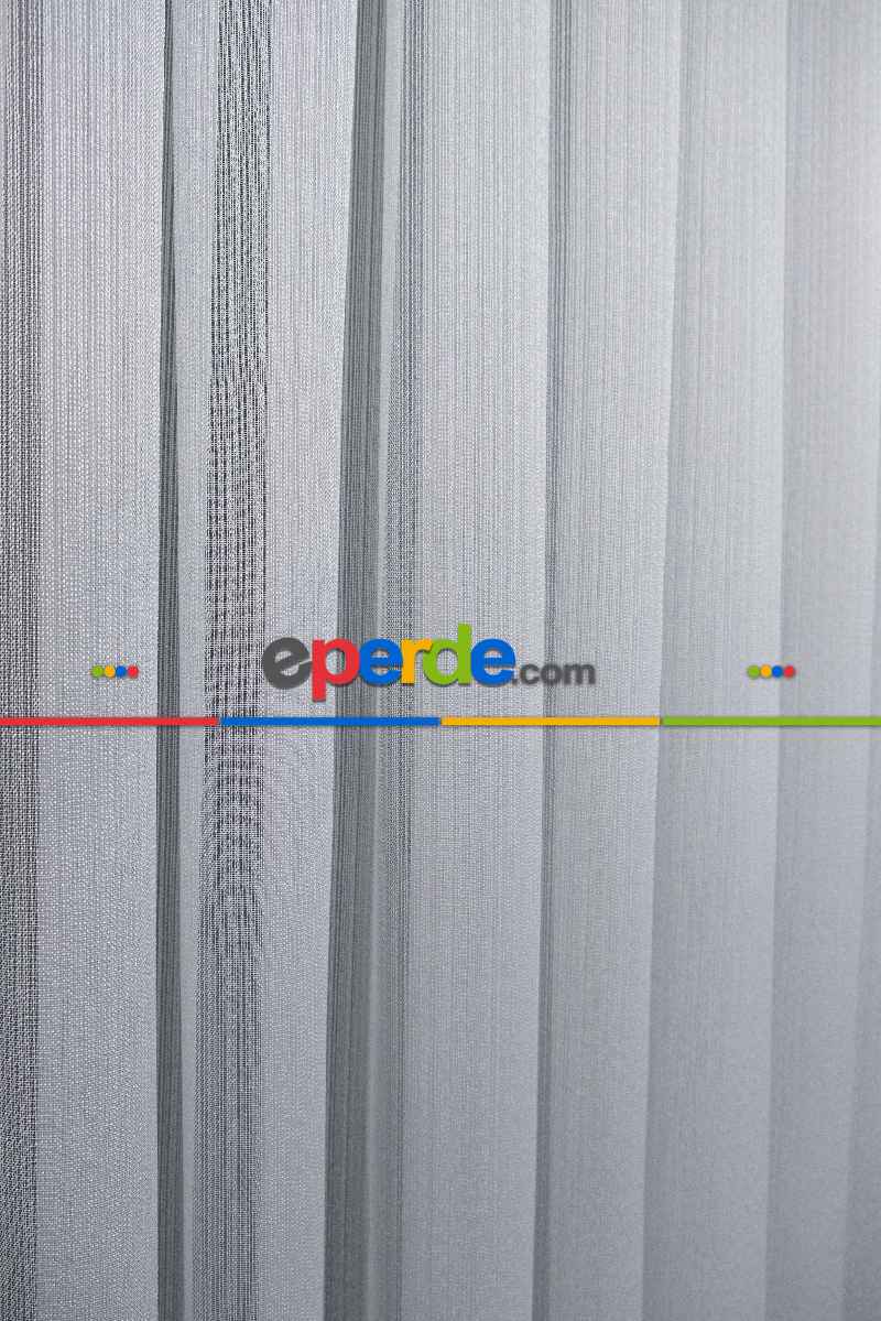 Mutfak Tül - Çizgili Beyaz Tül - Yüksek Kalite