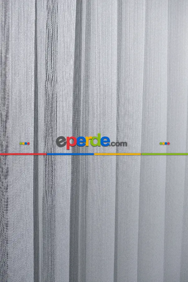 Genç Odası - Çizgili Beyaz Tül - Yüksek Kalite Sugar