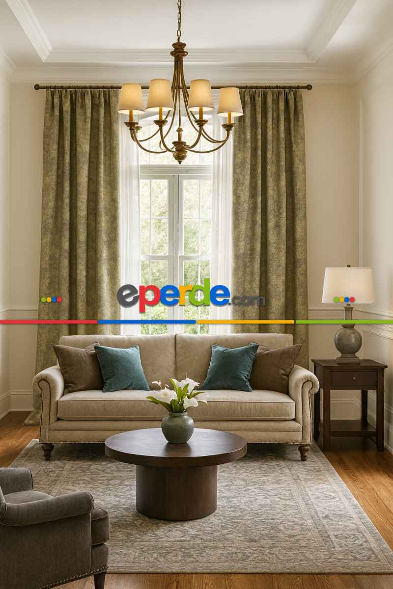 Elif Düz Jakar Dokuma Fon Perde - 29 Renk Seçenekli