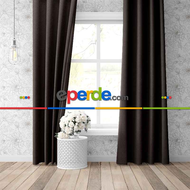 Blackout Karartma Tek Kanat Fon Perde Acı Kahve