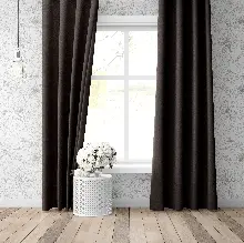Yatak Odası - Blackout Karartma Tek Kanat Fon Perde Acı Kahve