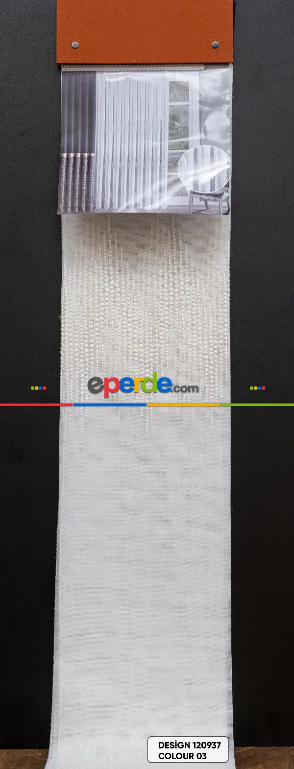 Salon Tül - Etek Ve Ara Desenli Modern Tül Perde