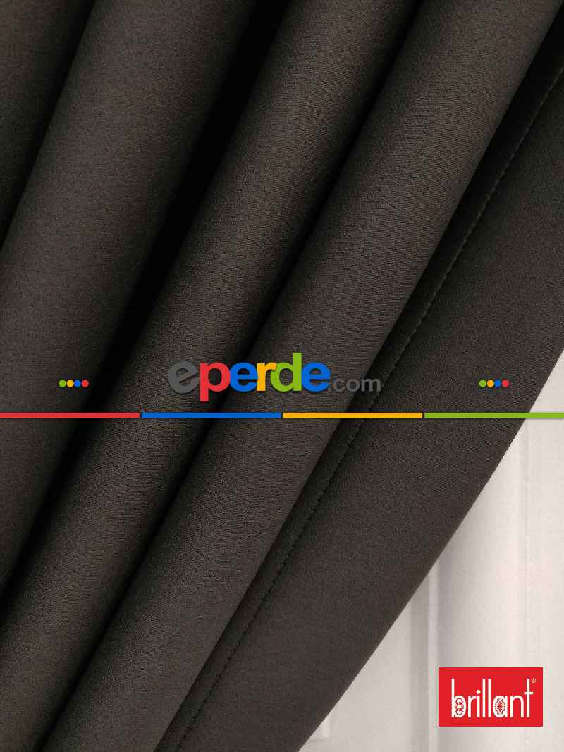 %99 Brillant Karartma Blackout Antrasit Gri Renk Fon Perde- Antrasit