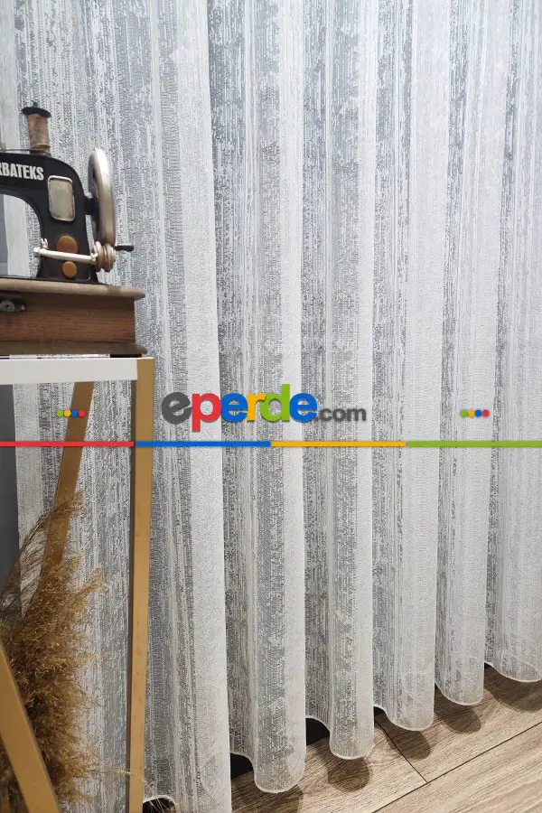 Brillant Ağaç Kabuğu Yeni Model Tasarım Modern Tül Perde