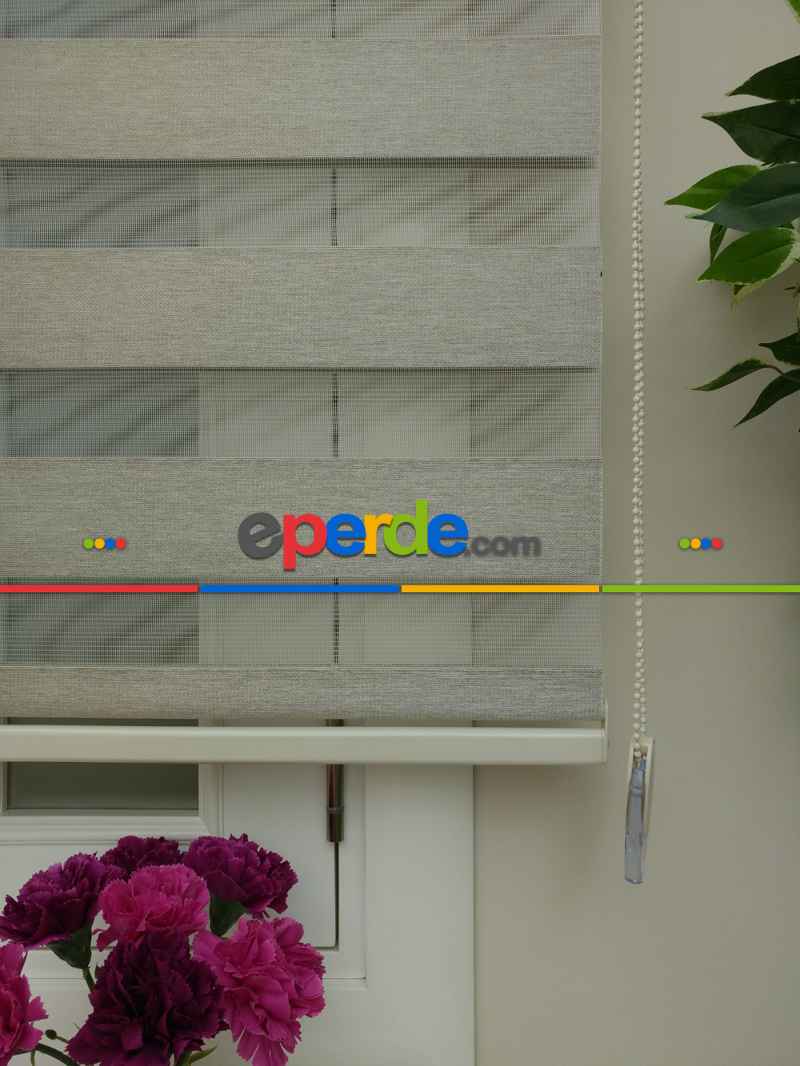 Mutfak - Zebra Perde -karartma Blackout Zebra (kalın Doku Zeminli)- Bej