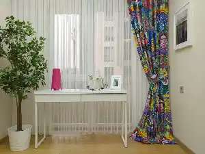 Popart Döşemelik Ve Fon Perde Kumaşı - Kumaşı Kalındır Duck Bezi Değildir.- Mavi-sarı-beyaz-turkuaz-çok Renkli