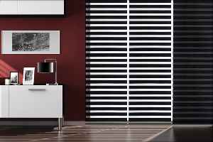 Düz Siyah Bambu Zebra Perde Kampanya Ürün- Siyah