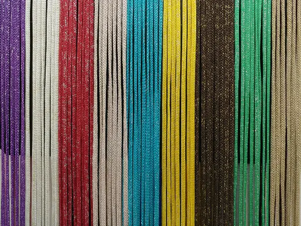 Açık Pembe Rengi Simli İp Perde Jumbo Zincir Serisi- Pembe-gümüş