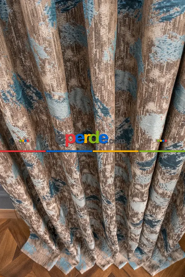 PatineDesenli Desenli Jakar Fon Perde 180 Cm