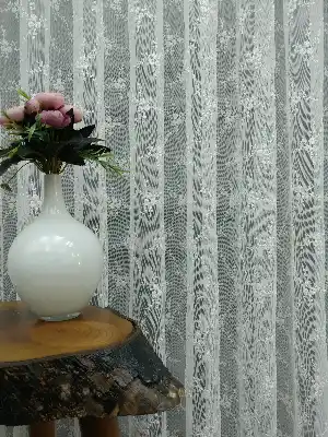 Kampanyalı Brode İşlemeli Tüller Stoklar İle Sınırlı- Ekru