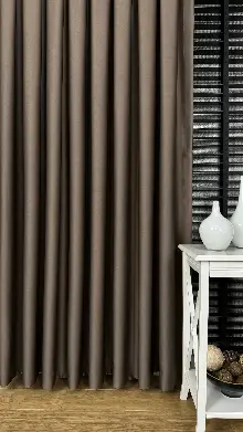 Kahverengi Blackout - Karartma Fon Perde, Premium Kalite Serisidir, %90 Oranında Işığı Keser