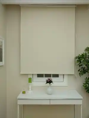 Stor Perde Karartma Blackout (pvc Kaplama) Kalın Dokulu- Krem Koyu