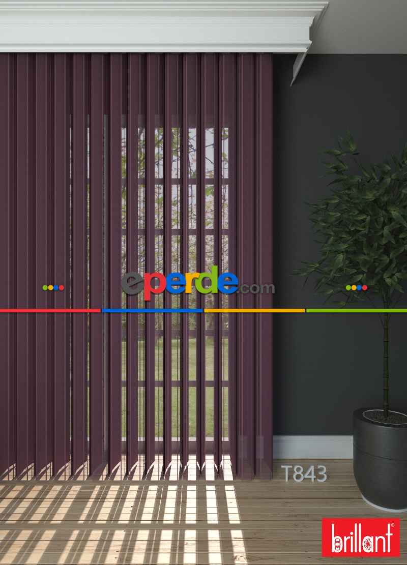 Brillant Akıllı Tül Perde Fuşya Renkli Tül Dikey Zebra Perde Düz 1. Kalite