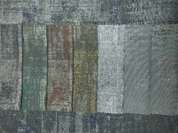 Salon Fon - 2021 Sezonu - Jakar Desenli Fon Perde- Lacivert-Bej