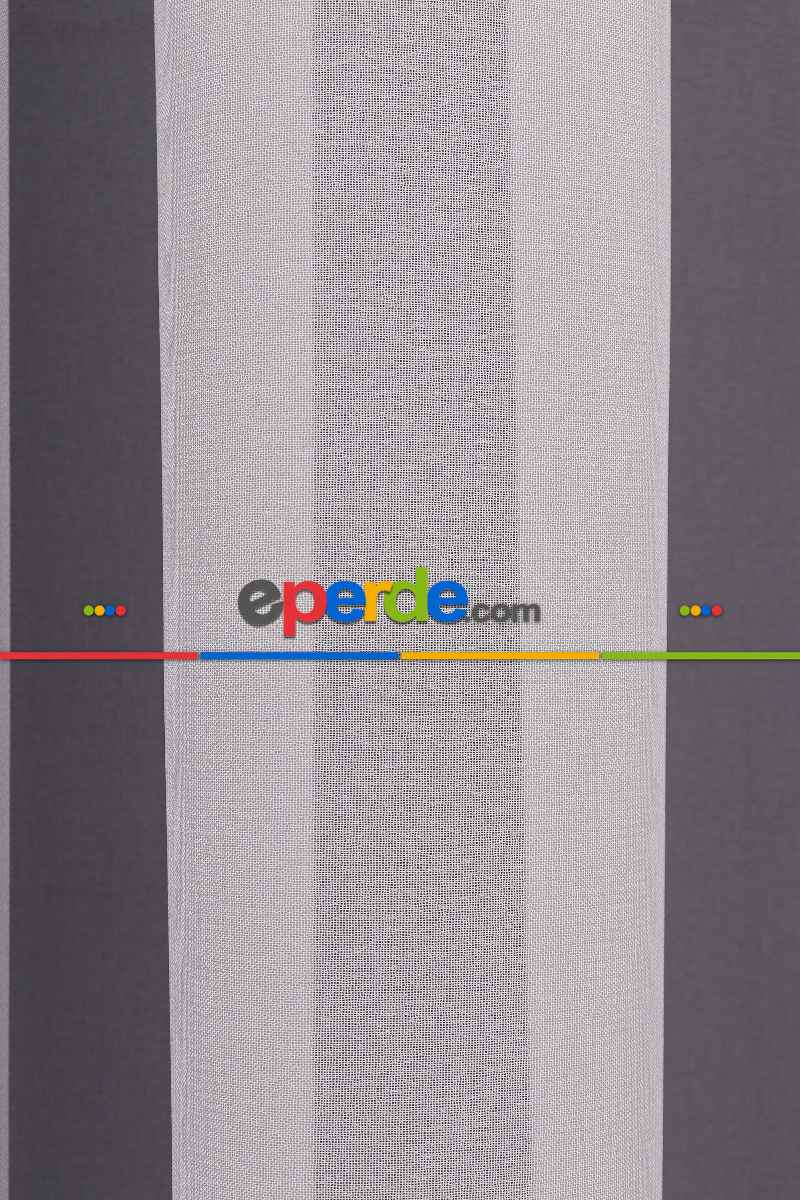 Salon Tül Modelleri - Krep Gri Düz Tül Perde