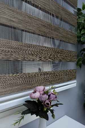 Zebra Perde Bambu Kumaş Kahve Rengi A Kalite Zebraperde- Kahverengi