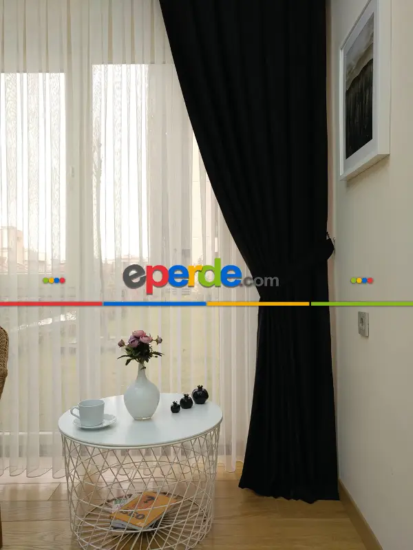 Yatak Odası - Soft Fon Perde- Siyah