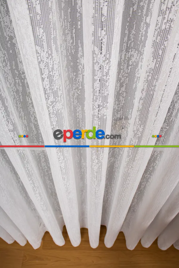 Fransız Dantel Örme Tül Perde