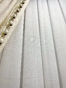 Brillant Düz Simli Kalın Bambu Ağır Gramaj Lüx Tül Perde