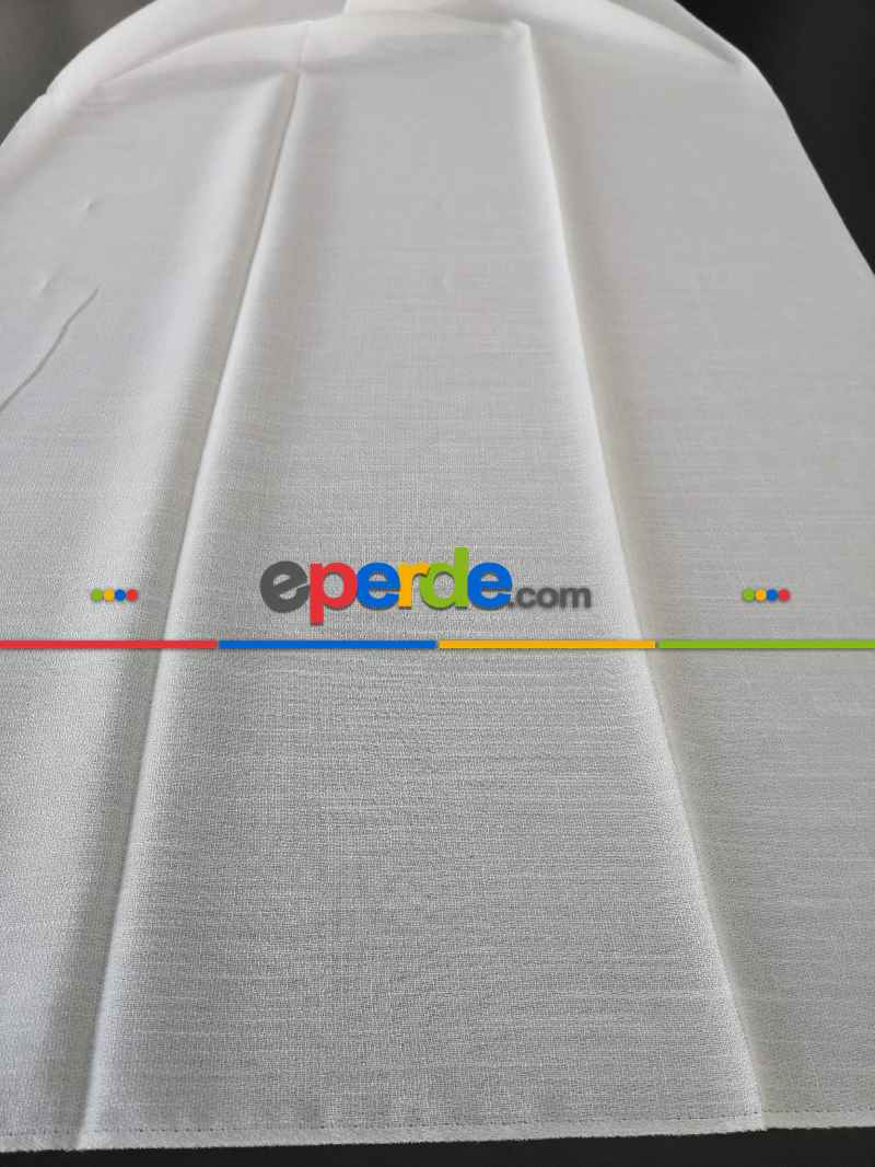 Oturma Odası - Anon Buzlu Zemin Tül Perde - Ekru