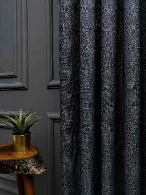 Gerçek Hasır Dokuma Salon Fon Perdesi 2021 Elite Series- Füme-mavi Grimsi