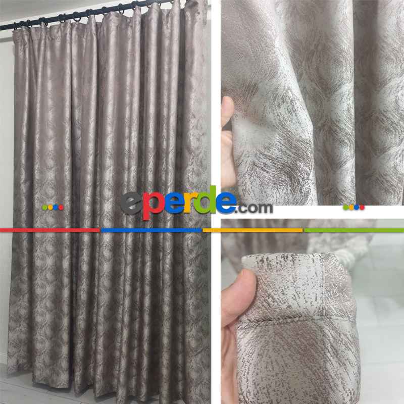 Geniş Enli Jakarlı Dokuma Salon Yatak Odası Lüks Perde